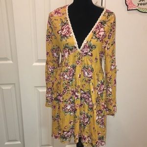 Yellow floral dress